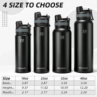 ROCKBROS Stainless Steel Insulated Water Bottle with Straw