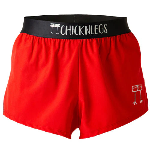 Men's Red 2" Half Split Shorts (XS, S, M, L, XL)