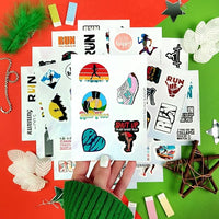 90 Running Stickers Collection
