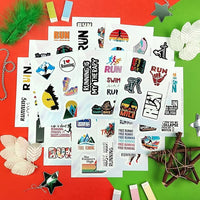 90 Running Stickers Collection