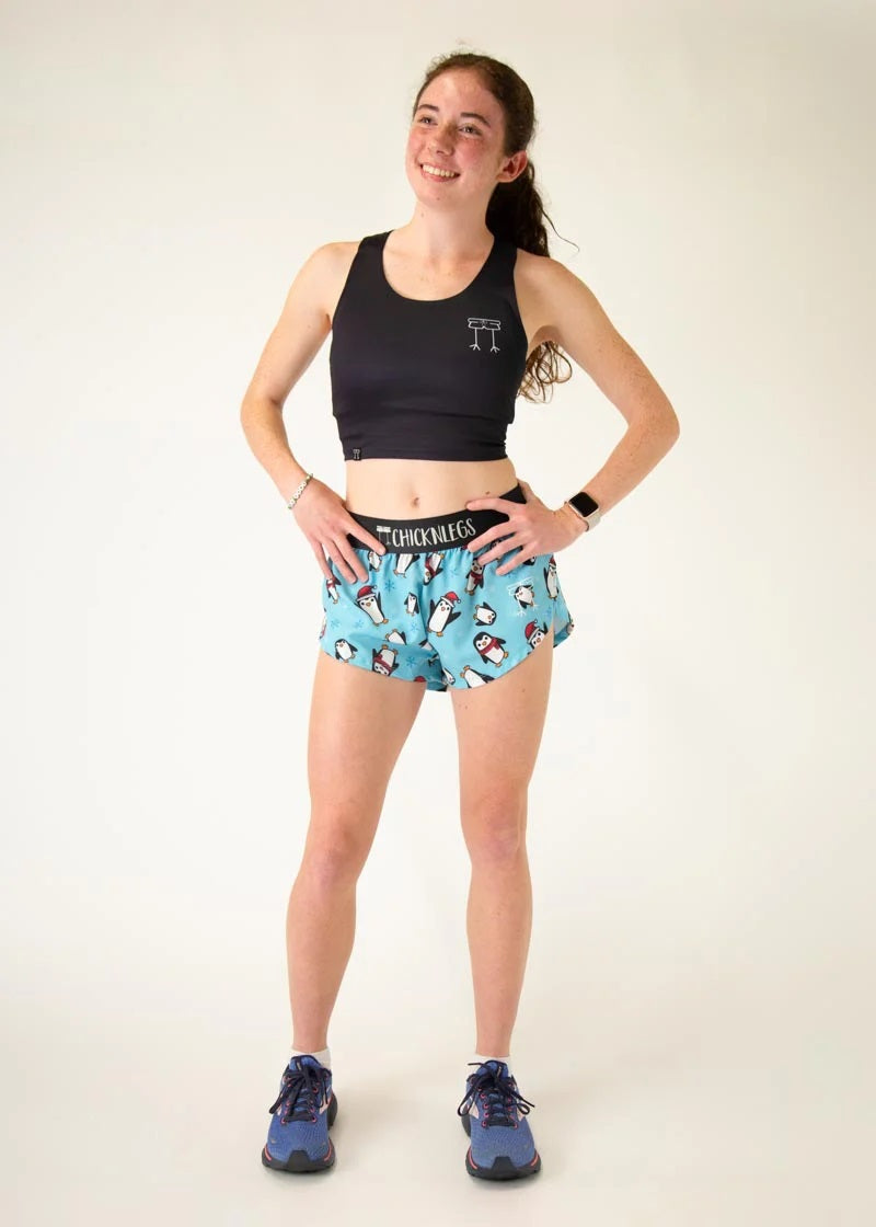 Women's Slippery Bois Penguins 1.5" Split Shorts