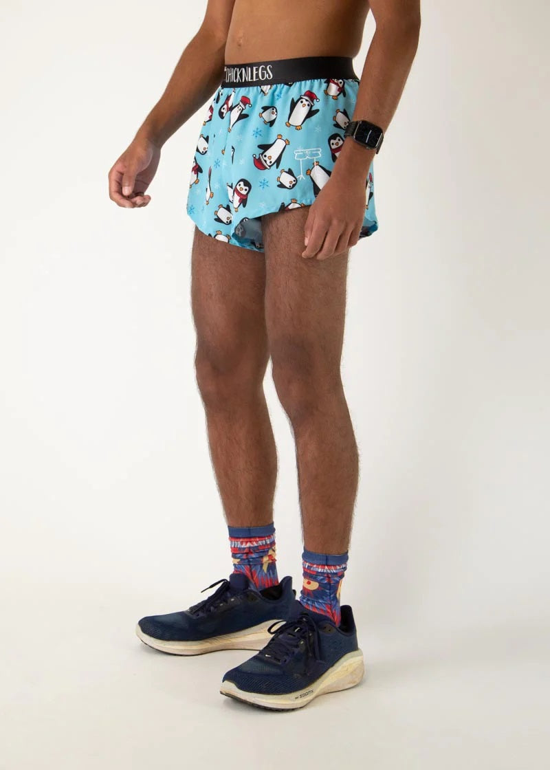 Men's Slippery Bois Penguins 2" Half Split Shorts