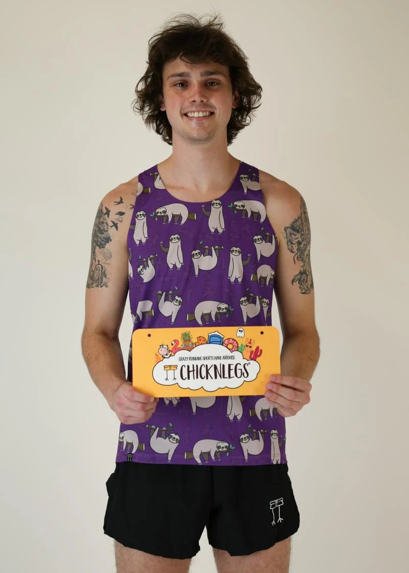 Men's Sloths Performance Singlet (Purple)