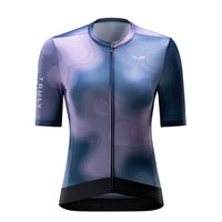 TVI Women’s Cycling Jersey Breathable Short Sleeve Navy Blue