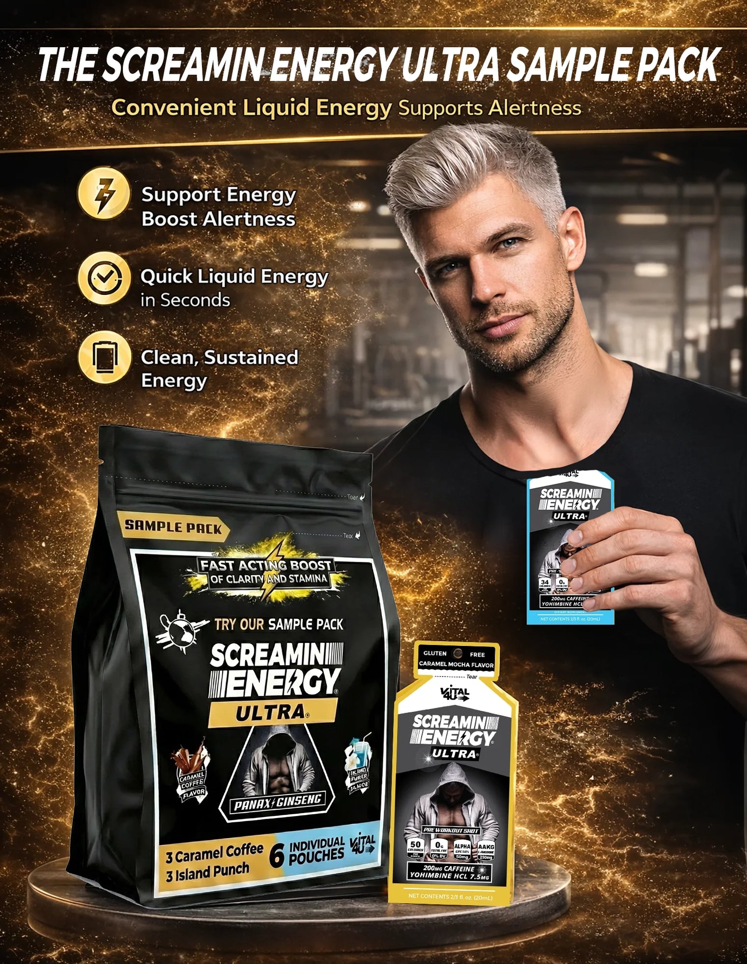 Screamin Energy Ultra Sample Pack - 6 Pouches
