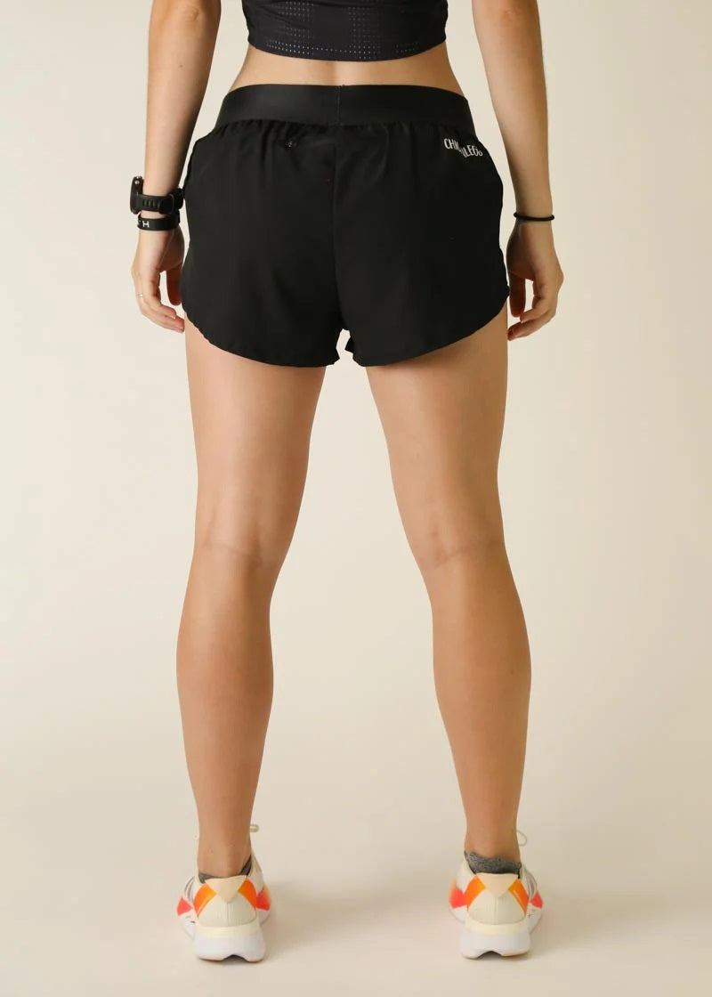 Women's Black 1.5" Split Shorts