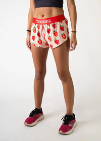 Women's Strawberry 1.5" Split Shorts XXS, XS, S, M, L, XL