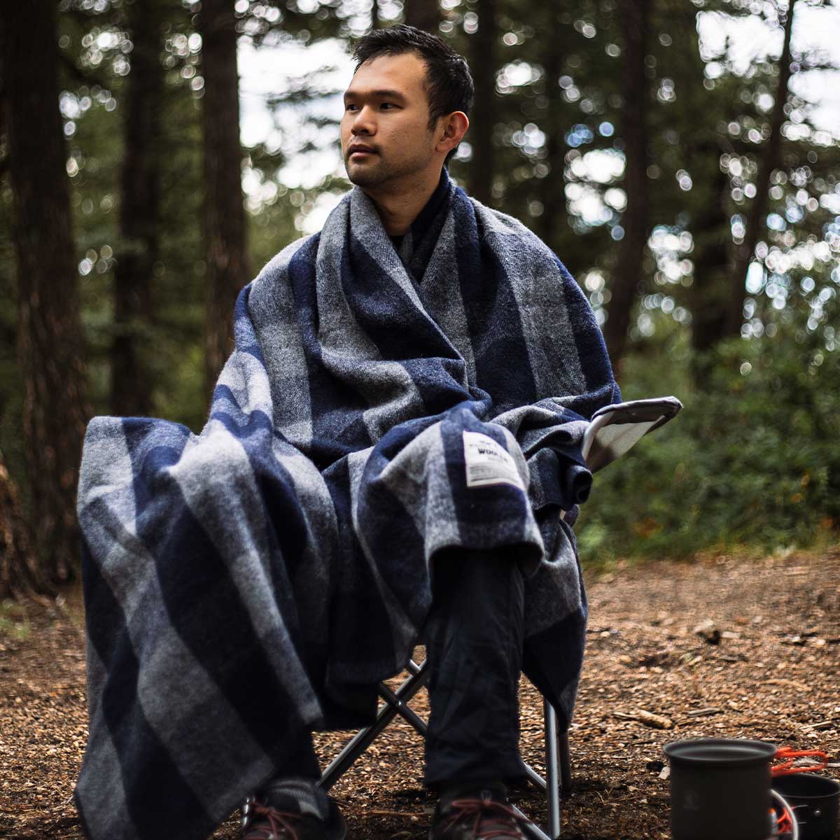 Camp Throw Blanket White Mountain Woolen