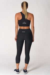 Women's Fitness Black Pro Capri