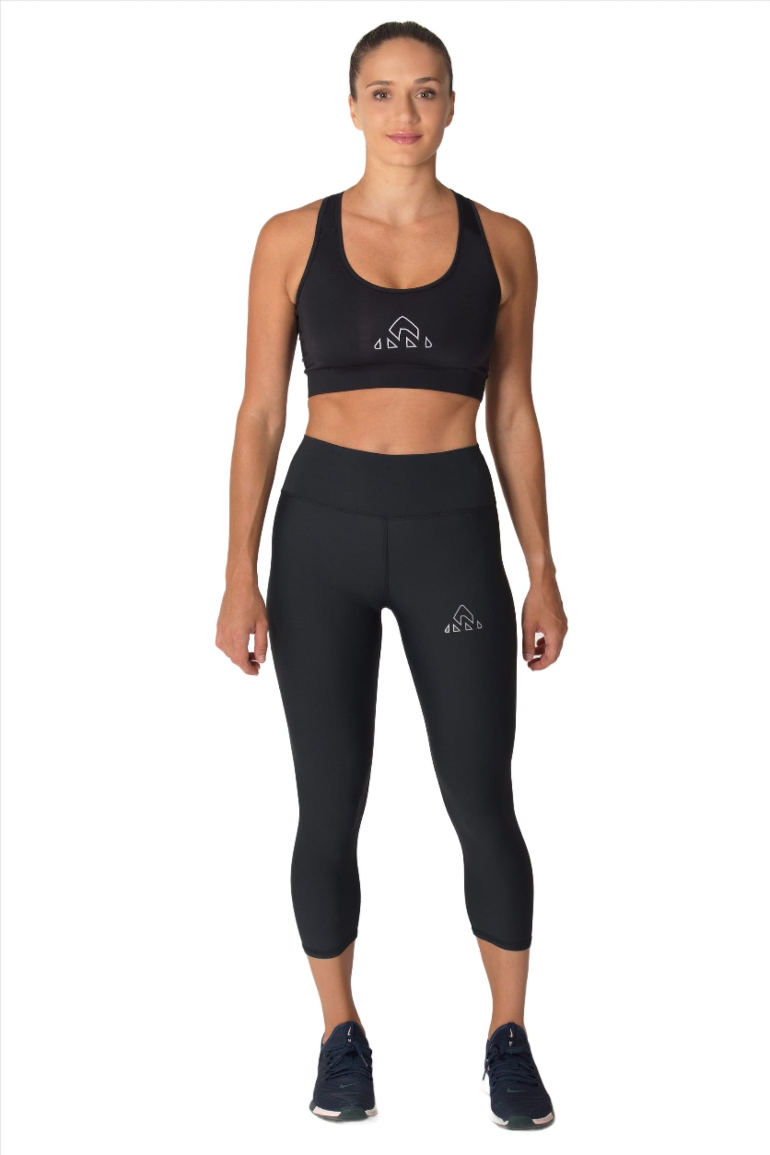 Women's Fitness Black Pro Capri