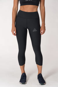 Women's Fitness Black Pro Capri