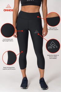 Women's Fitness Black Pro Capri