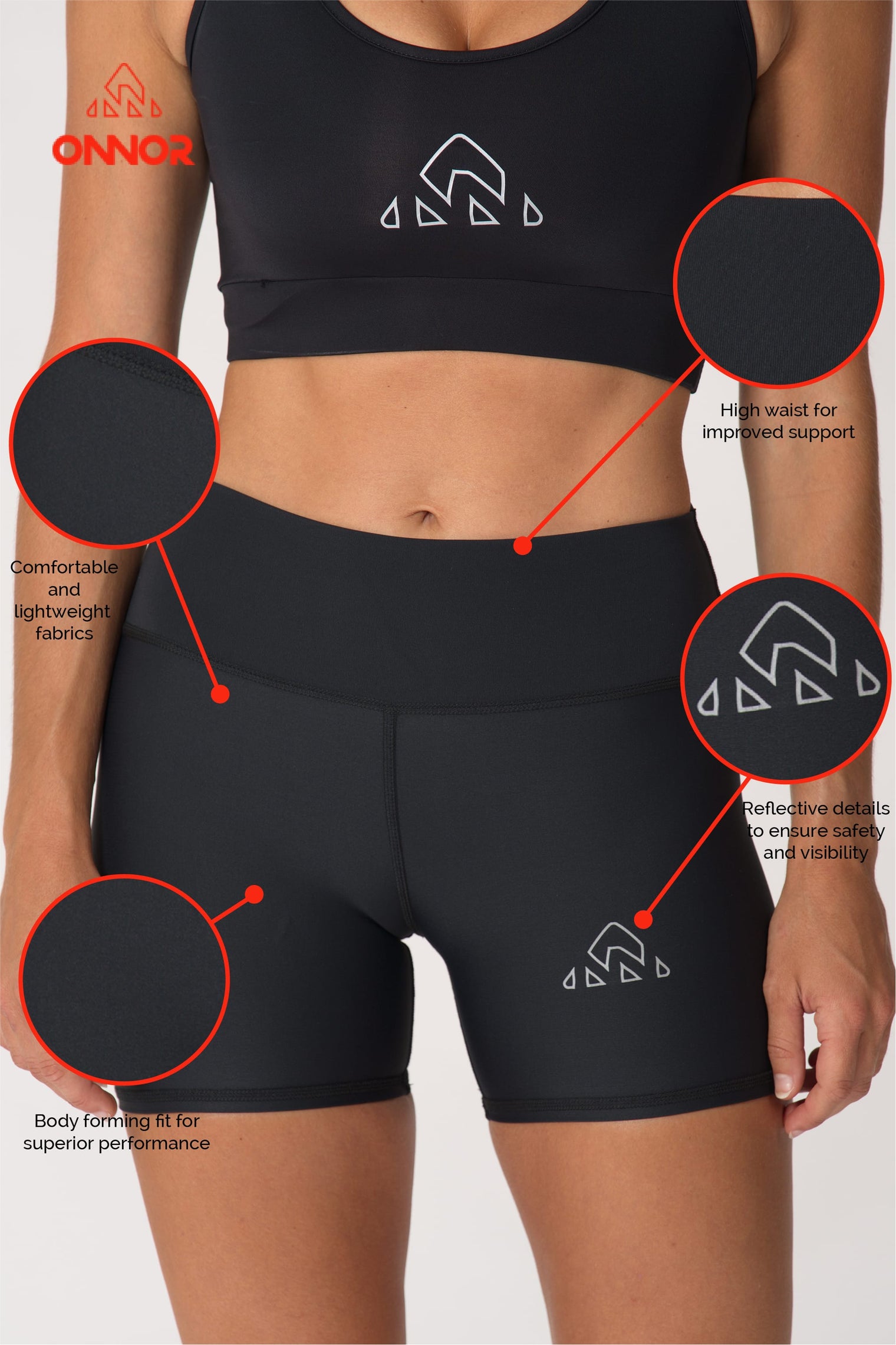 Women's Fitness Black Pro Short