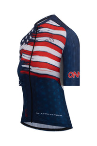 Women's American Pride Elite Cycling Jersey Short Sleeve