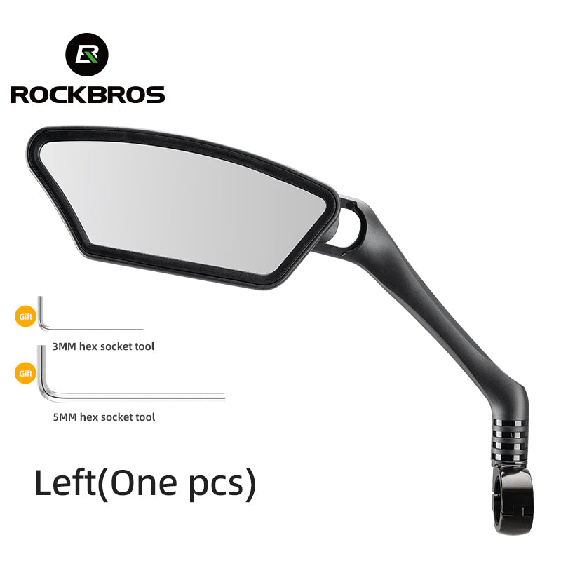 ROCKBROS HD Blast-Resistant Bike Mirror - Adjustable & Retractable