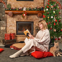 Thermal Warm Terry Lined Alpaca Hiking Boot Socks for Men & Women - Optic Effect