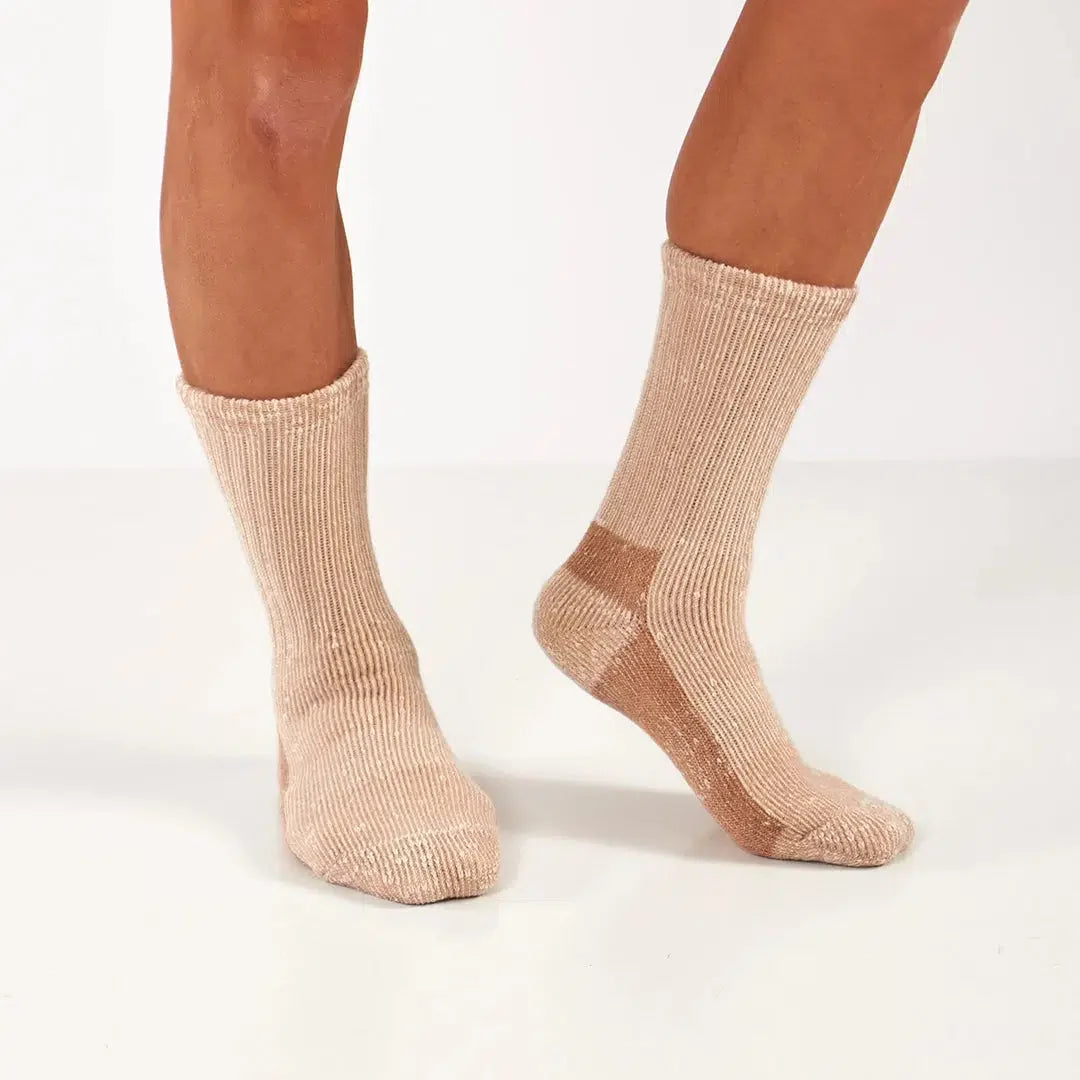 Thermal Warm Terry Lined Alpaca Hiking Boot Socks for Men & Women - Optic Effect