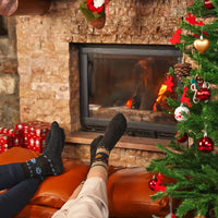 Alpaca Wool Crew Hiking Boot Socks for Men and Women - Snowflake