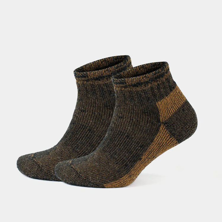 Alpaca Wool Thermal Full Terry Short Hiking Socks for Men & Women - Optic Effect