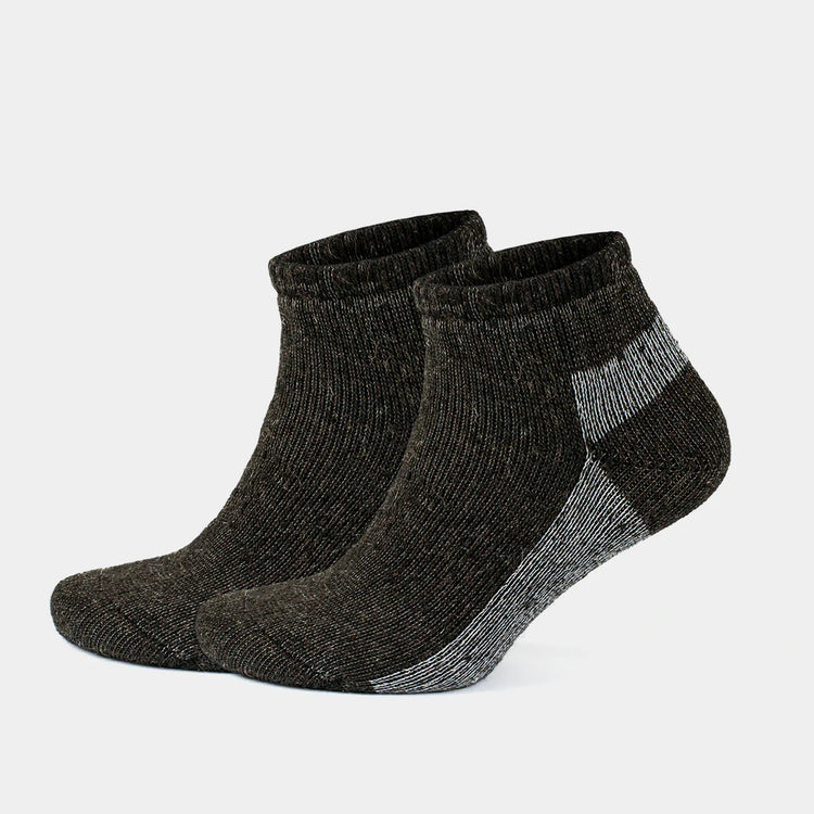 Alpaca Wool Thermal Full Terry Short Hiking Socks for Men & Women - Optic Effect