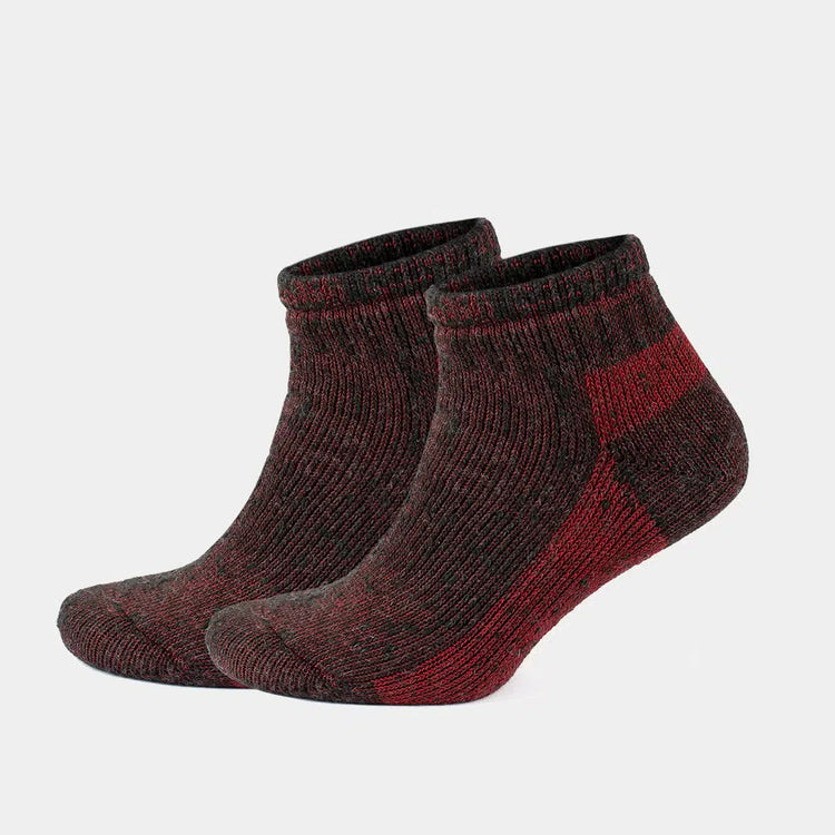Alpaca Wool Thermal Full Terry Short Hiking Socks for Men & Women - Optic Effect