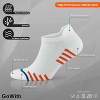 Women's Bamboo Low Cut Athletic Running Socks with Arch Support