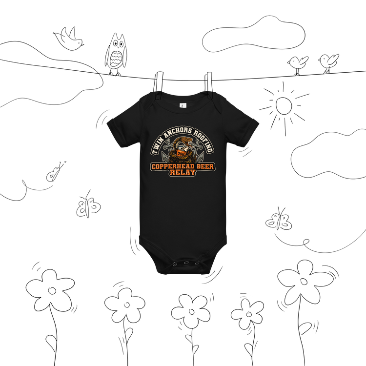 Twin Anchors Copperhead Baby Onesie