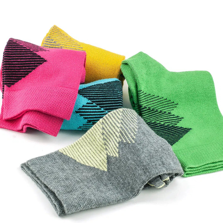 Men's Bamboo Colorful & Patterned Quarter Dress Socks