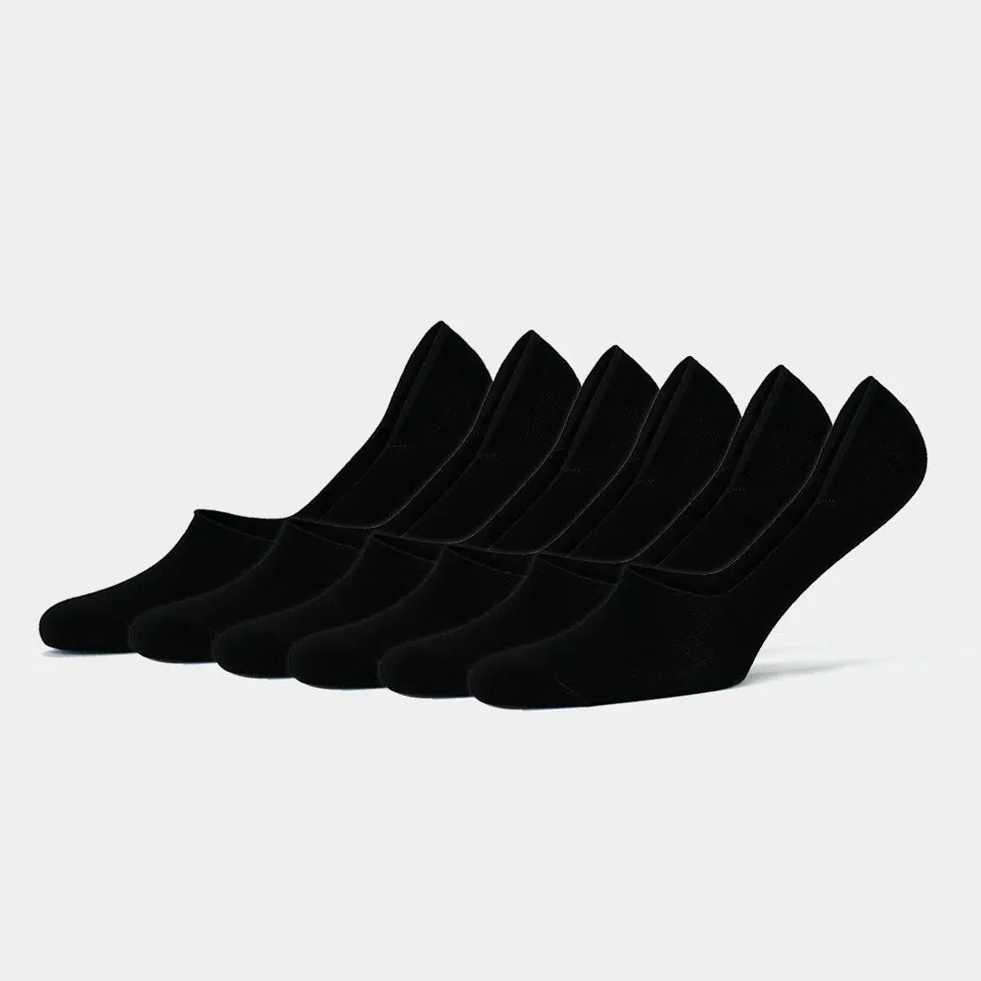 Women's Bamboo Black No Show Non-Slip Socks