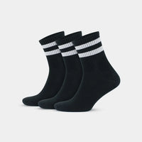 Women's Cotton Quarter Striped Retro College Socks