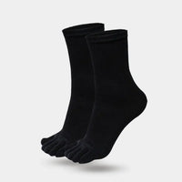 Men's Cotton Quarter Black Toe Socks