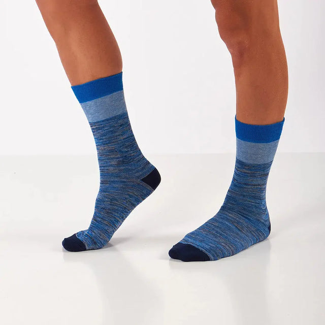 Men's Cotton Soft Crew Dress Socks - Optic Effect