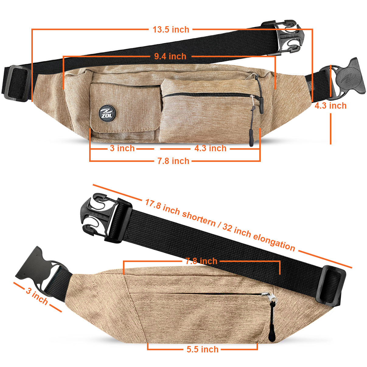 Zol Adventure Adjustable Waist Pack