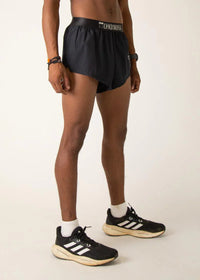 Men's Black 2" Half Split Shorts (XS, S, M, L, XL)