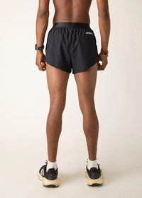 Men's Black 2" Half Split Shorts (XS, S, M, L, XL)