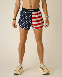 Men's USA 4" Half Split Shorts XS S M L XL