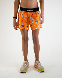 Men's Bad Bunny 4" Half Split Shorts (Orange)