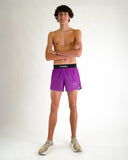 Men's Deep Purple 4" Half Split Shorts XS S M L XL