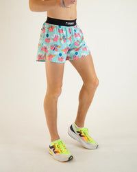 Men's Flying Pigs 4" Half Split Shorts (XS S M L XL)