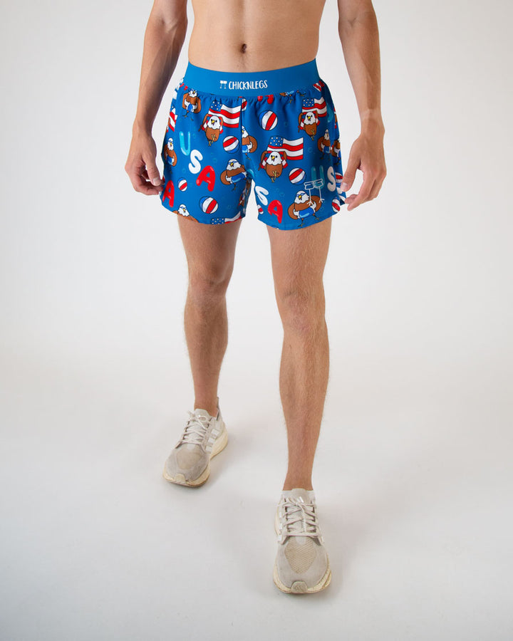 Men's Pool Party 4" Half Split Shorts (XS, S, M, L, XL)