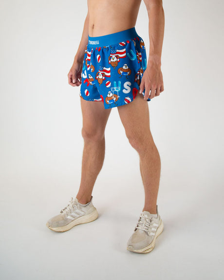 Men's Pool Party 4" Half Split Shorts (XS, S, M, L, XL)