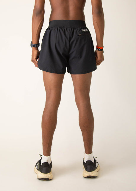 Men's Black 4" Half Split Shorts XS S M L XL
