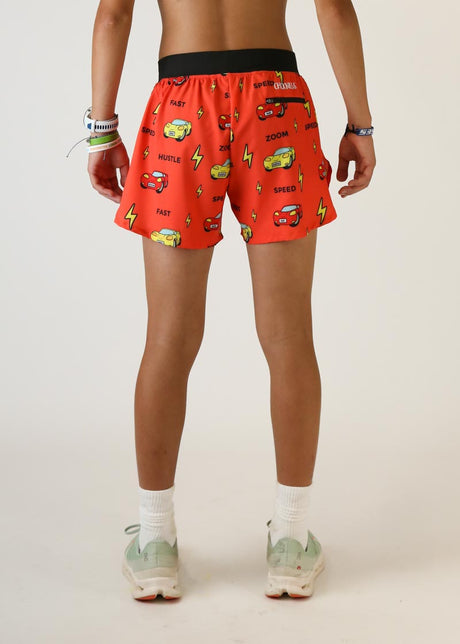 Men's Cars 4" Half Split Shorts (Red)