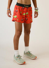 Men's Cars 4" Half Split Shorts (Red)