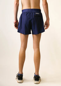 Men's Navy Blue 4" Half Split Shorts