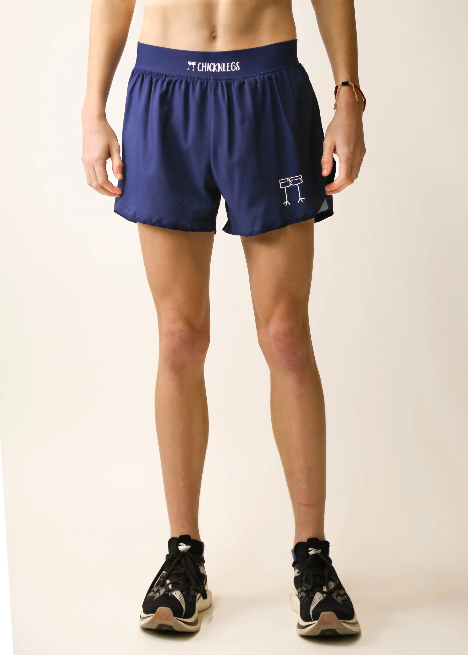 Men's Navy Blue 4" Half Split Shorts