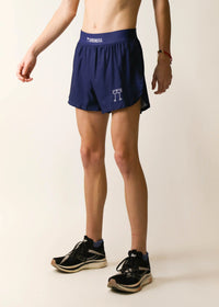 Men's Navy Blue 4" Half Split Shorts