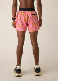 Men's Pink Bananas 4" Half Split Shorts XS S M L XL