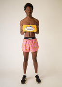 Men's Pink Bananas 4" Half Split Shorts XS S M L XL