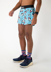 Men's Slippery Bois Penguins 4" Half Split Shorts